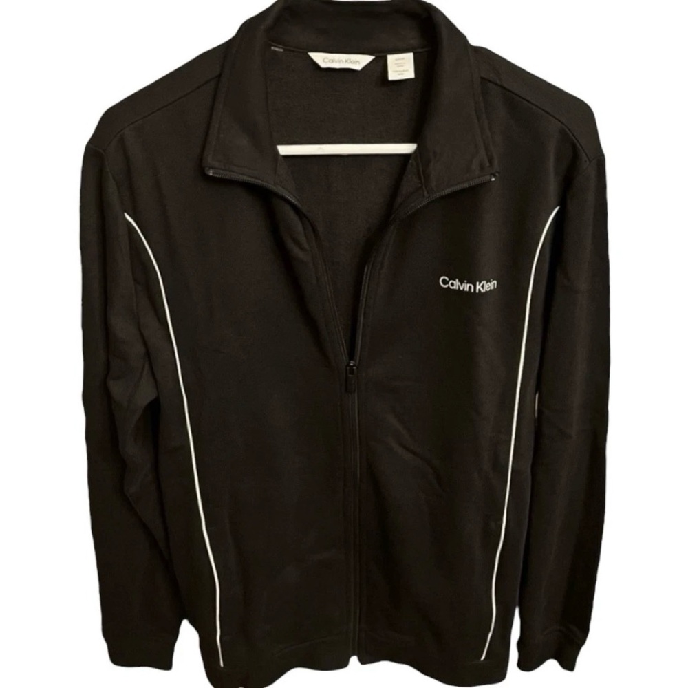 Calvin Klein Zip Up Jacket SM Calvin Klein ZipUp Jacket w/ Front Pockets BLACK
